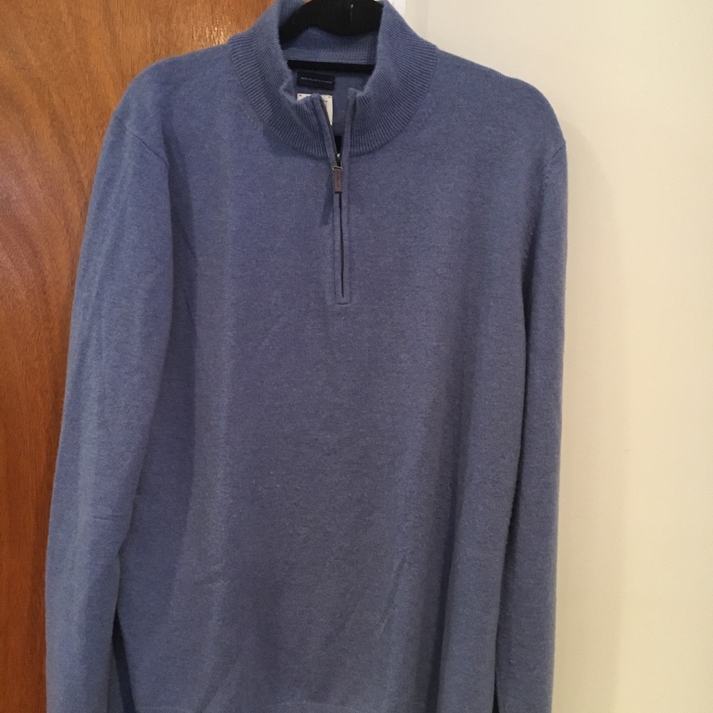 JWN half zip 100% Italian cashmere sweater. SZ L